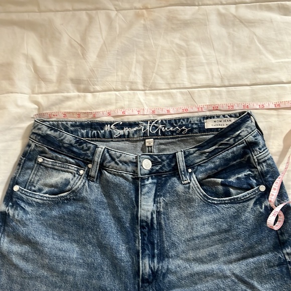 GUESS Mom Jean in Acid Wash High Rise Tapered - Picture 6 of 12